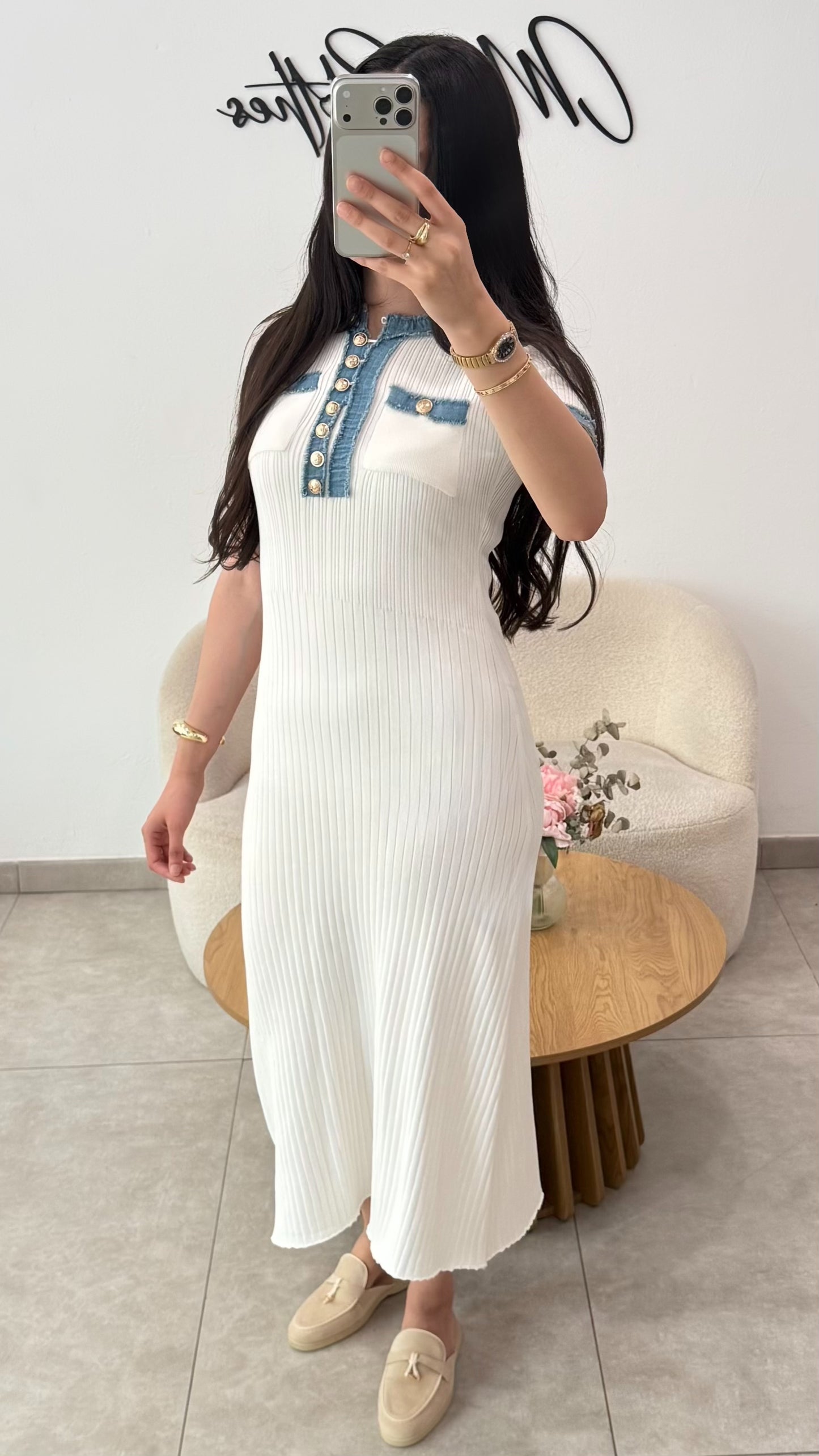 ROBE INSPI SAND - BLANC