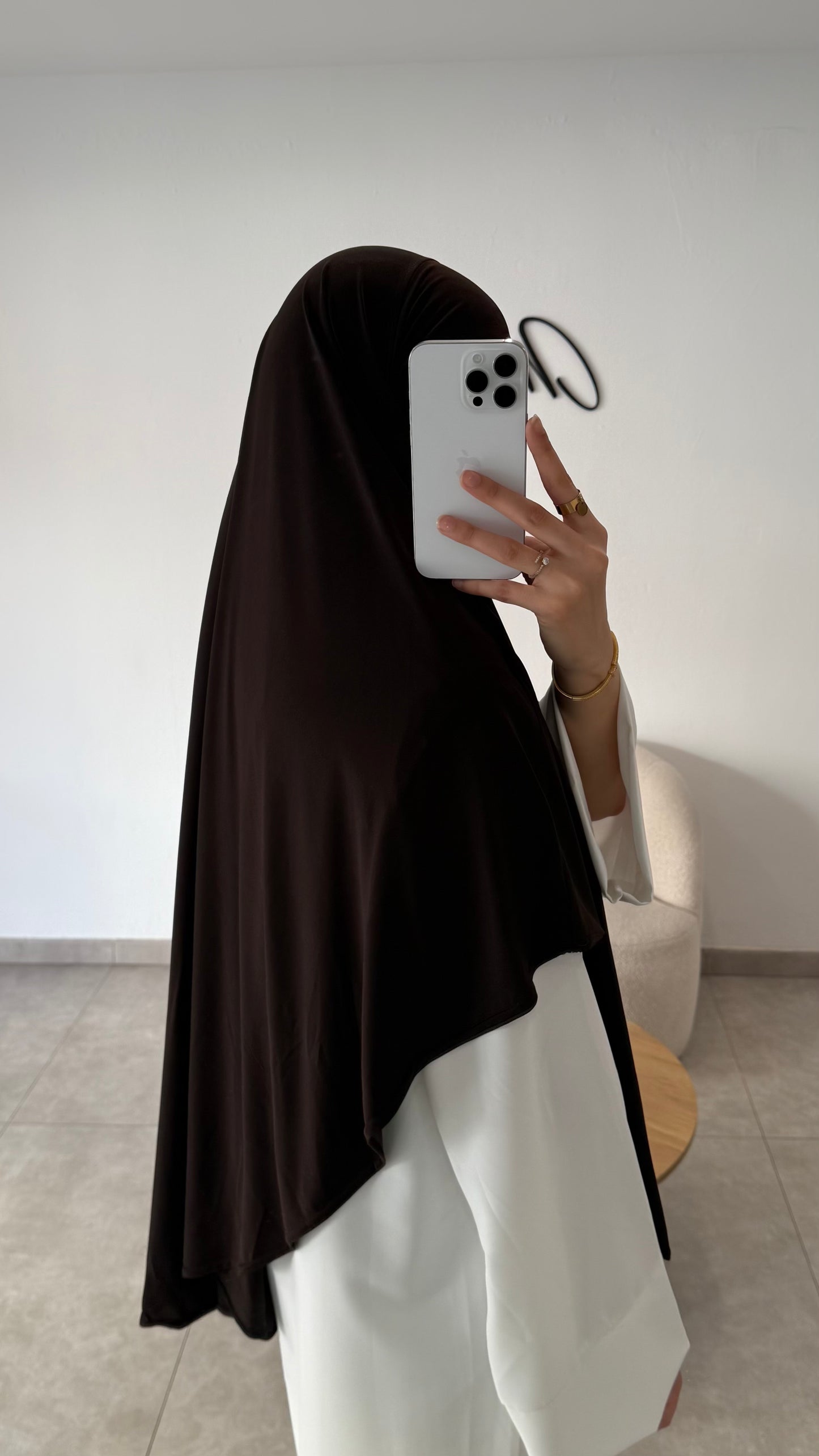 KHIMAR EN JERSEY PREMIUM MARRON