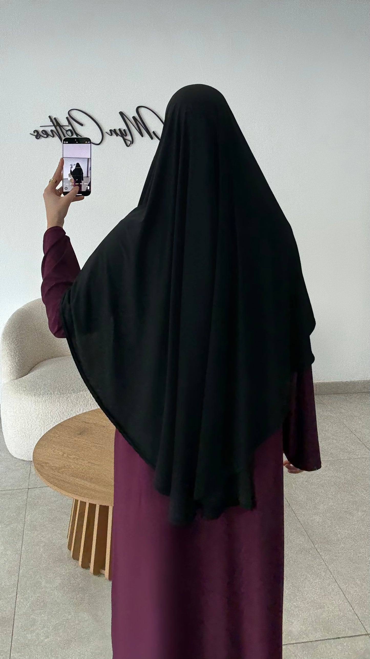 KHIMAR EN JERSEY PREMIUM NOIR