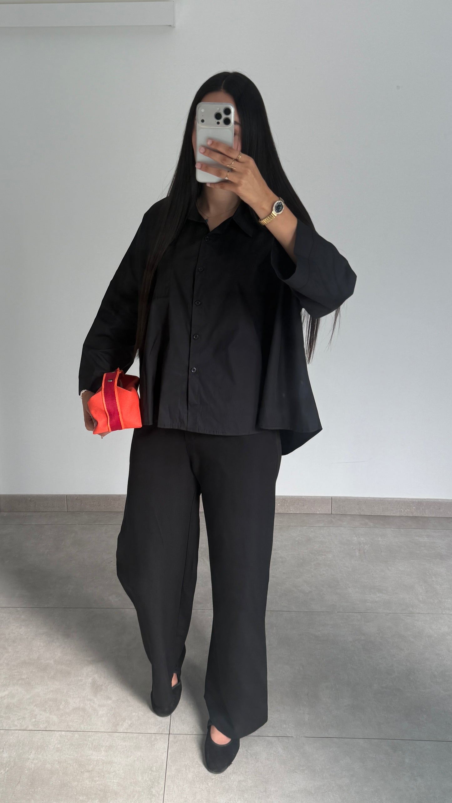 PANTALON DROIT - NOIR