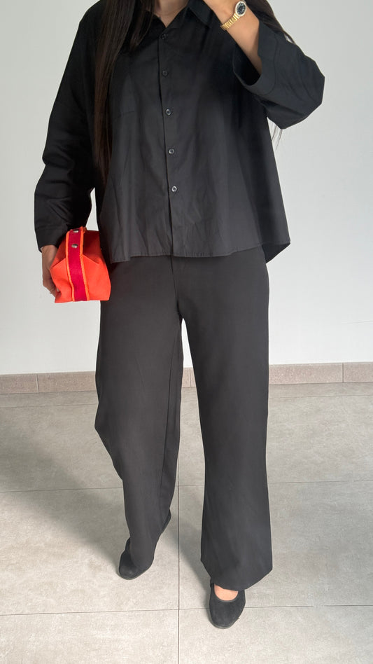 PANTALON DROIT - NOIR